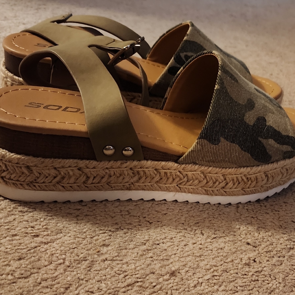 Camo Wedges - Women Size 8.5